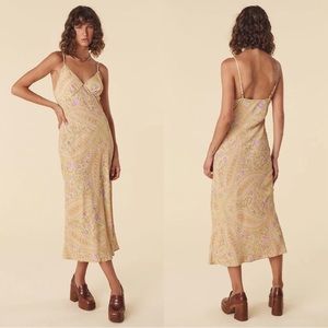 SPELL Belladonna Bias Strappy Midi Dress